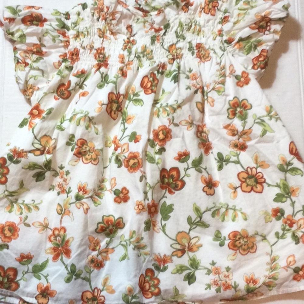 Janie and Jack Floral Print Blouse Sz 10